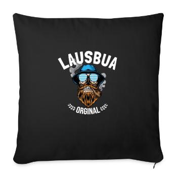 Lausbua Lederhosen - Sofakissenbezug 45 x 45 cm - Schwarz - Vorne
