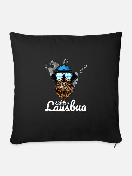 Lausbua Lederhosen - Sofakissenbezug 45 x 45 cm - Schwarz