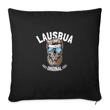 Lausbua Lederhosen - Sofakissenbezug 45 x 45 cm - Schwarz - Vorne