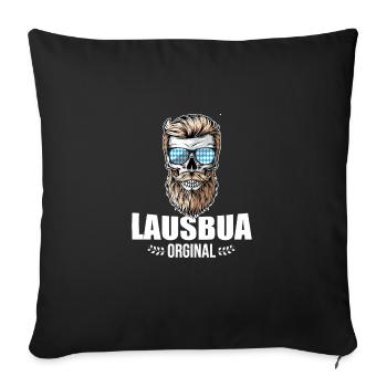 Lausbua Lederhosen - Sofakissenbezug 45 x 45 cm - Schwarz - Vorne