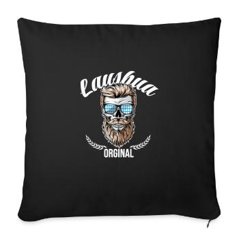 Lausbua Lederhosen - Sofakissenbezug 45 x 45 cm - Schwarz - Vorne