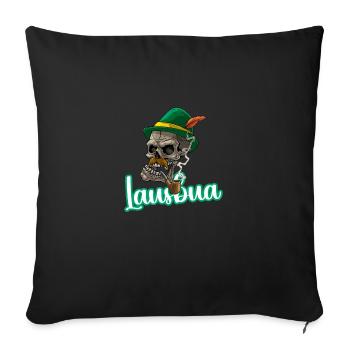 Lausbua Lausbub Lederhosen Trachten - Sofakissenbezug 45 x 45 cm - Schwarz - Vorne
