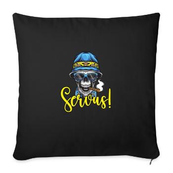 Lausbua Lausbub Lederhosen Trachten - Sofa pillowcase 17,3'' x 17,3'' (45 x 45 cm) - black - Front