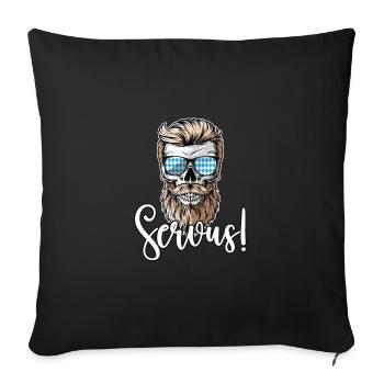 Lausbua Lausbub Lederhosen Trachten - Sofa pillowcase 17,3'' x 17,3'' (45 x 45 cm) - black - Front