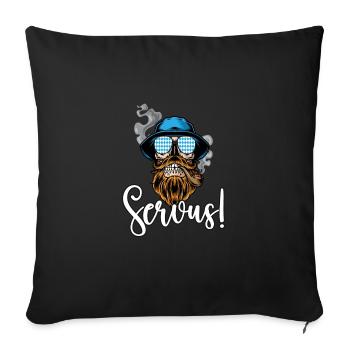 Lausbua Lausbub Lederhosen Trachten - Sofa pillowcase 17,3'' x 17,3'' (45 x 45 cm) - black - Front