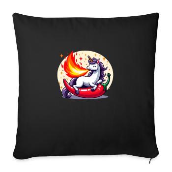 Unicorn Sharpness - Sofa pillowcase 17,3'' x 17,3'' (45 x 45 cm) - black - Front