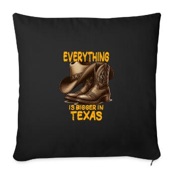 Large cowboy shoes and hat - Sofa pillowcase 17,3'' x 17,3'' (45 x 45 cm) - black - Front