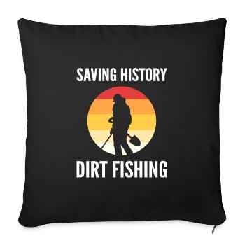 Metal detector - Sofa pillowcase 17,3'' x 17,3'' (45 x 45 cm) - black - Front