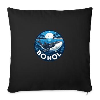 Requin-baleine de Bohol - Housse de coussin décorative 45 x 45 cm - noir - Devant