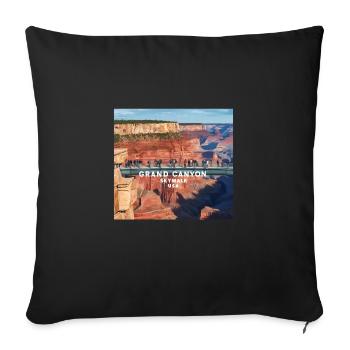 Grand Canyon SkyWalk - Sofa pillowcase 17,3'' x 17,3'' (45 x 45 cm) - black - Front