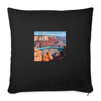 Grand Canyon SkyWalk - Housse de coussin décorative 45 x 45 cm - noir - Devant