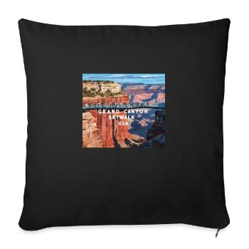 Grand Canyon SkyWalk - Housse de coussin décorative 45 x 45 cm - noir - Devant