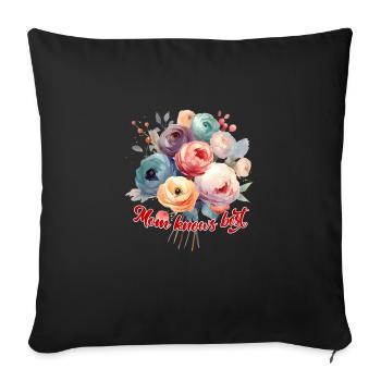 Maman connaît la meilleure fête des mères mignonne 2024 - Housse de coussin décorative 45 x 45 cm - noir - Devant