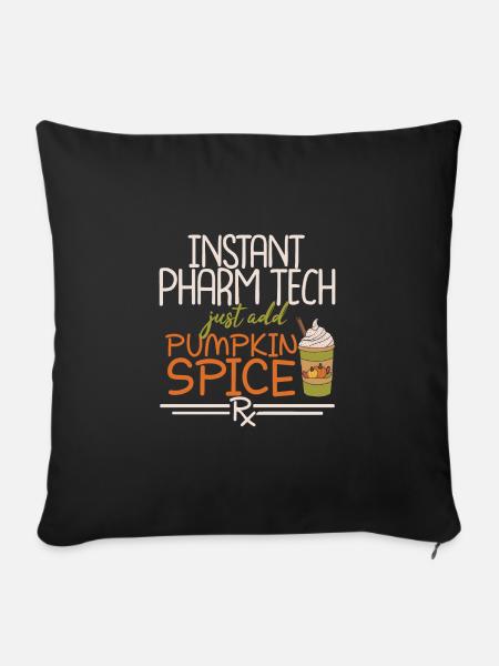Instant Pharm Tech | Pharmacy - Sofakissenbezug 45 x 45 cm - Schwarz