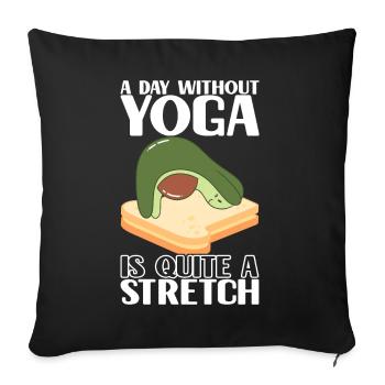 Avocado Toast - Sofa pillowcase 17,3'' x 17,3'' (45 x 45 cm) - black - Front