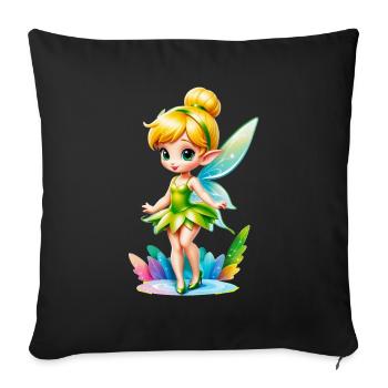 Little Fairy 7 - Sofa pillowcase 17,3'' x 17,3'' (45 x 45 cm) - black - Front