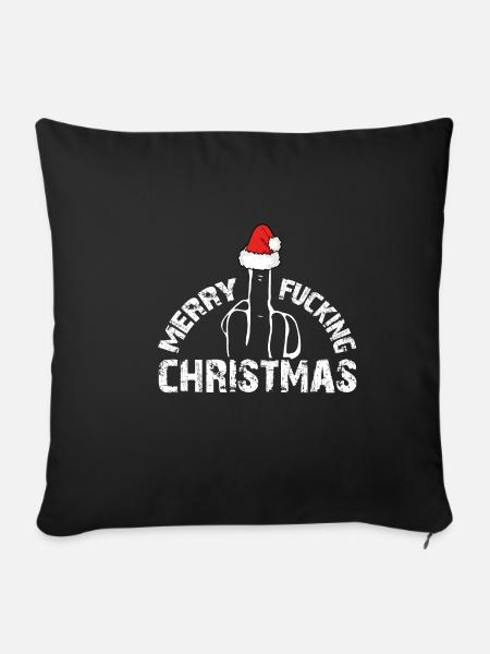 merry fucking christmas - Sofakissenbezug 45 x 45 cm - Schwarz