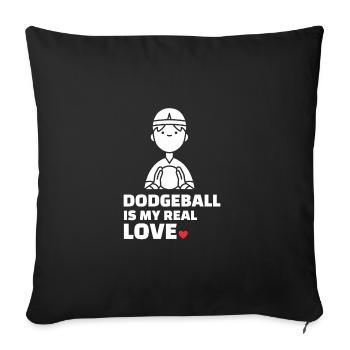 Dodgeball - Sofa pillowcase 17,3'' x 17,3'' (45 x 45 cm) - black - Front