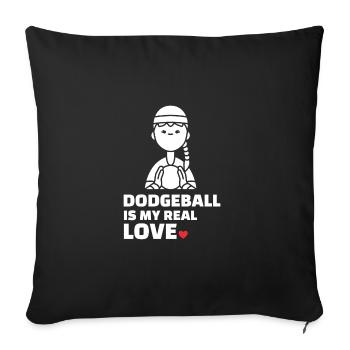 Dodgeball - Sofa pillowcase 17,3'' x 17,3'' (45 x 45 cm) - black - Front