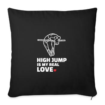 J’adore le saut en hauteur - Housse de coussin décorative 45 x 45 cm - noir - Devant
