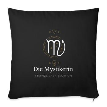 Die Mystikerin Virgo Logo - Sofakissenbezug 45 x 45 cm - Schwarz - Vorne