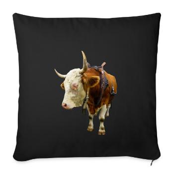 viande de vache vache boeuf d'un animal - Housse de coussin décorative 45 x 45 cm - noir - Devant