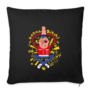 Meditating punk - Sofa pillowcase 17,3'' x 17,3'' (45 x 45 cm) - black - Front