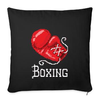 Boxing glove for superhero fans - Sofa pillowcase 17,3'' x 17,3'' (45 x 45 cm) - black - Front