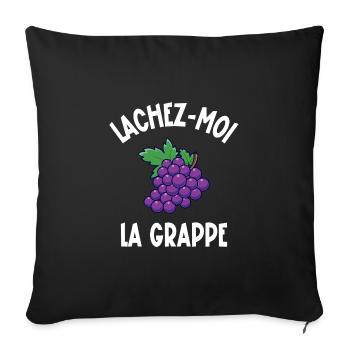 lâchez-moi la grappe - Housse de coussin décorative 45 x 45 cm - noir - Devant