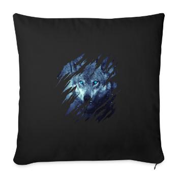 Wolf Scratch Marks Claws Wild Wolves Wilderness Howl - Sofa pillowcase 17,3'' x 17,3'' (45 x 45 cm) - black - Front