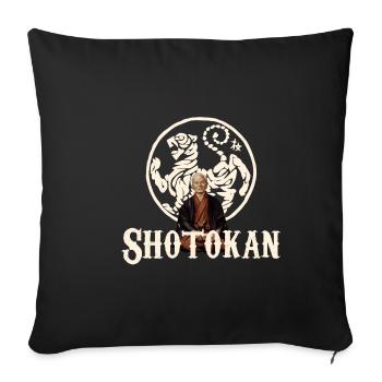 Shotokan Gichin Funakoshi Tiger - Sofa pillowcase 17,3'' x 17,3'' (45 x 45 cm) - black - Front