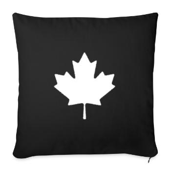 Maple Leaf - Sofa pillowcase 17,3'' x 17,3'' (45 x 45 cm) - black - Front