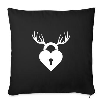 Cuckold - Sofa pillowcase 17,3'' x 17,3'' (45 x 45 cm) - black - Front