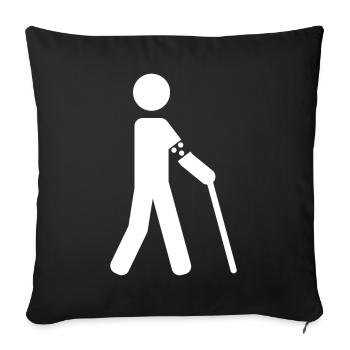 blind - Sofa pillowcase 17,3'' x 17,3'' (45 x 45 cm) - black - Front