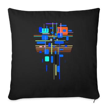 architecture - Sofa pillowcase 17,3'' x 17,3'' (45 x 45 cm) - black - Front