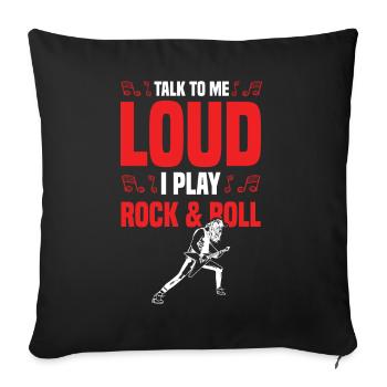 Rock n roll bruyant - Housse de coussin décorative 45 x 45 cm - noir - Devant