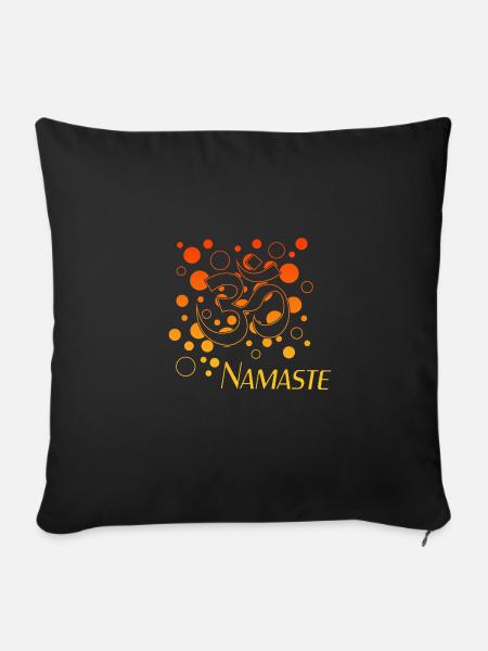 Namaste - Sofakissenbezug 45 x 45 cm - Schwarz