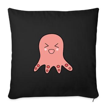 Octopus Marine Animals - Sofa pillowcase 17,3'' x 17,3'' (45 x 45 cm) - black - Front