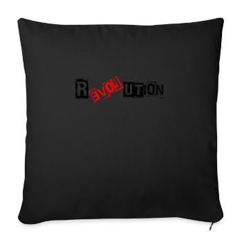 Revolution Love - Sofakissenbezug 45 x 45 cm - Schwarz - Vorne