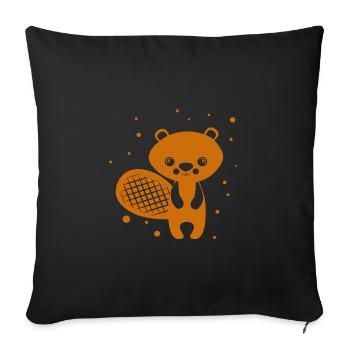Nutria - Animal de zoo - Amoureux des animaux - Housse de coussin décorative 45 x 45 cm - noir - Devant