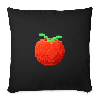 Orangefarbenes Voxel - Sofakissenbezug 45 x 45 cm - Schwarz - Vorne
