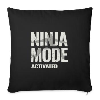 Ninja Warrior - Ninja Fashion Activated - Sofa pillowcase 17,3'' x 17,3'' (45 x 45 cm) - black - Front