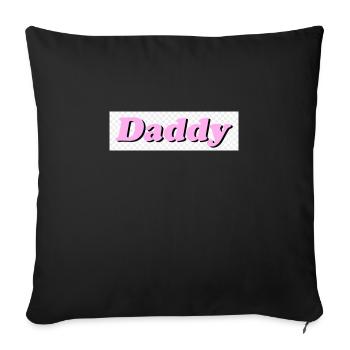 Daddy - Sofa pillowcase 17,3'' x 17,3'' (45 x 45 cm) - black - Front