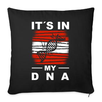 Drapeau de l’Autriche Drapeau autrichien AT - Housse de coussin décorative 45 x 45 cm - noir - Devant