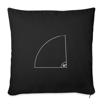 89 degree angle - Sofa pillowcase 17,3'' x 17,3'' (45 x 45 cm) - black - Front