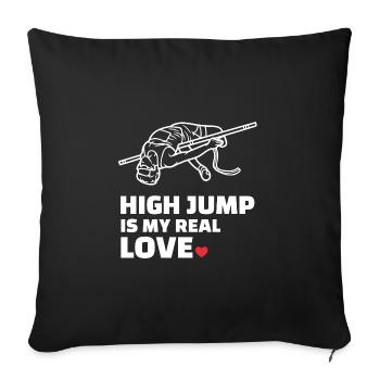 J’adore le saut en hauteur - Housse de coussin décorative 45 x 45 cm - noir - Devant