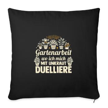 Gardener Hobby Gardener Garden - Sofa pillowcase 17,3'' x 17,3'' (45 x 45 cm) - black - Front