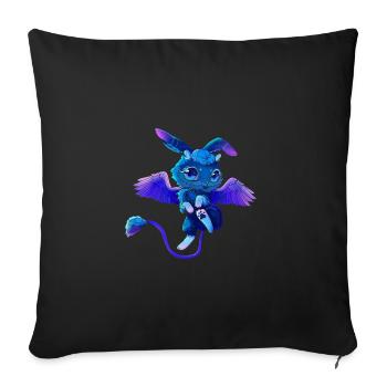 Creature Blue - Sofa pillowcase 17,3'' x 17,3'' (45 x 45 cm) - black - Front