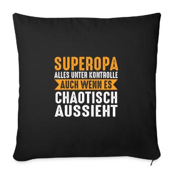 Grandfather Great-grandpa Great-grandfather Grandpa - Sofa pillowcase 17,3'' x 17,3'' (45 x 45 cm) - black - Front