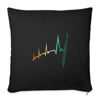 Flute Heartbeat Flute - Sofa pillowcase 17,3'' x 17,3'' (45 x 45 cm) - black - Front